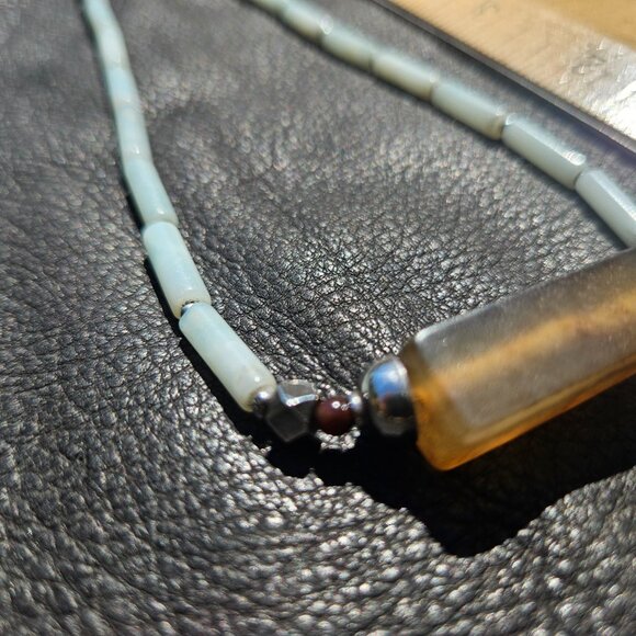Smokey Quartz and Amazonite Necklace - Picture 6 of 6